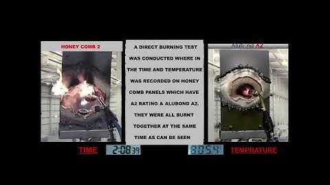 Fire test on facade/cladding panels - FR-A1 and FR-A2