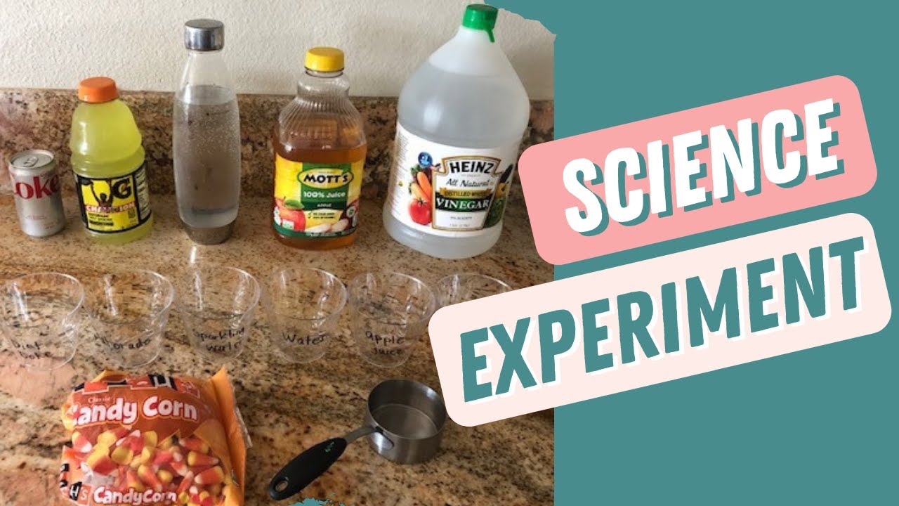 Candy Corn Water Bottle Flipping Fall STEM Activity