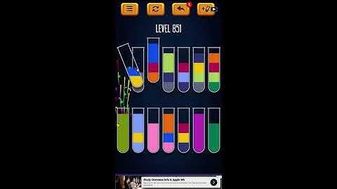 Water Sort Puzzle - Color Liquid Sorting Game Level 851 Solution