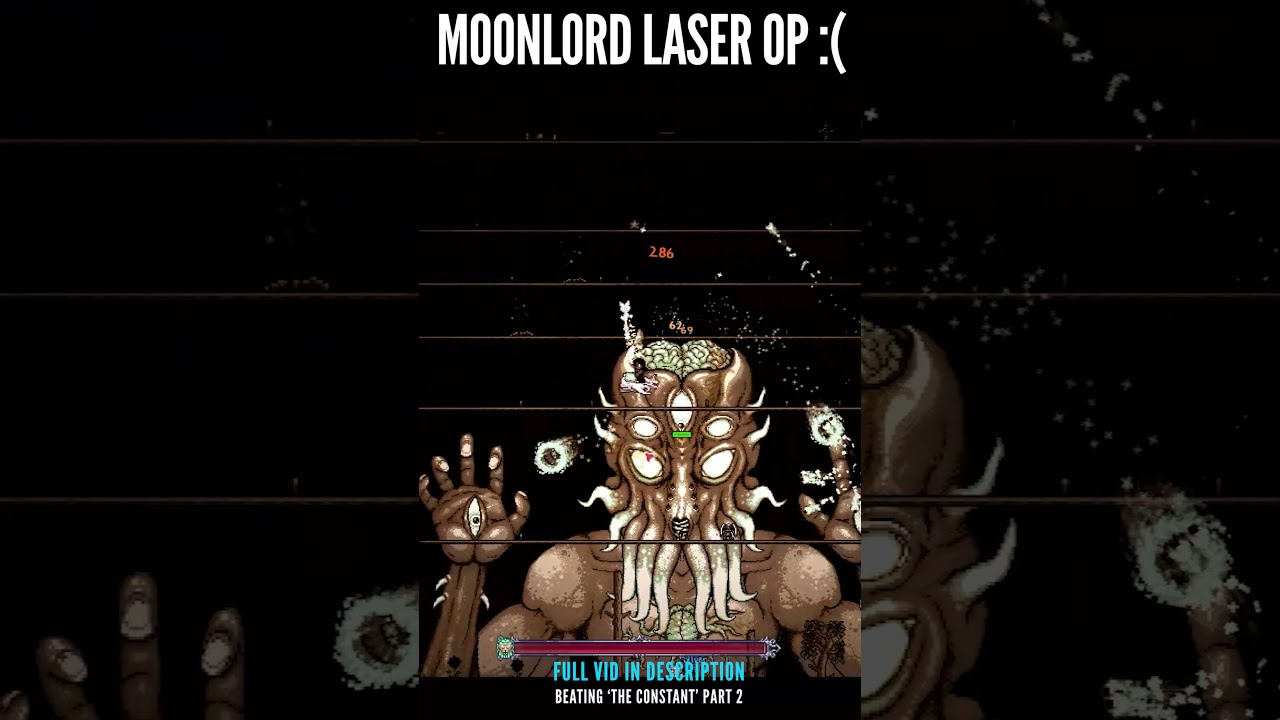 Terraria: Moon Lord Laser OP :(