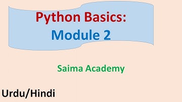 Python: Module 2: Lesson 1: Function with arguments: Urdu /Hindi Saima Academy