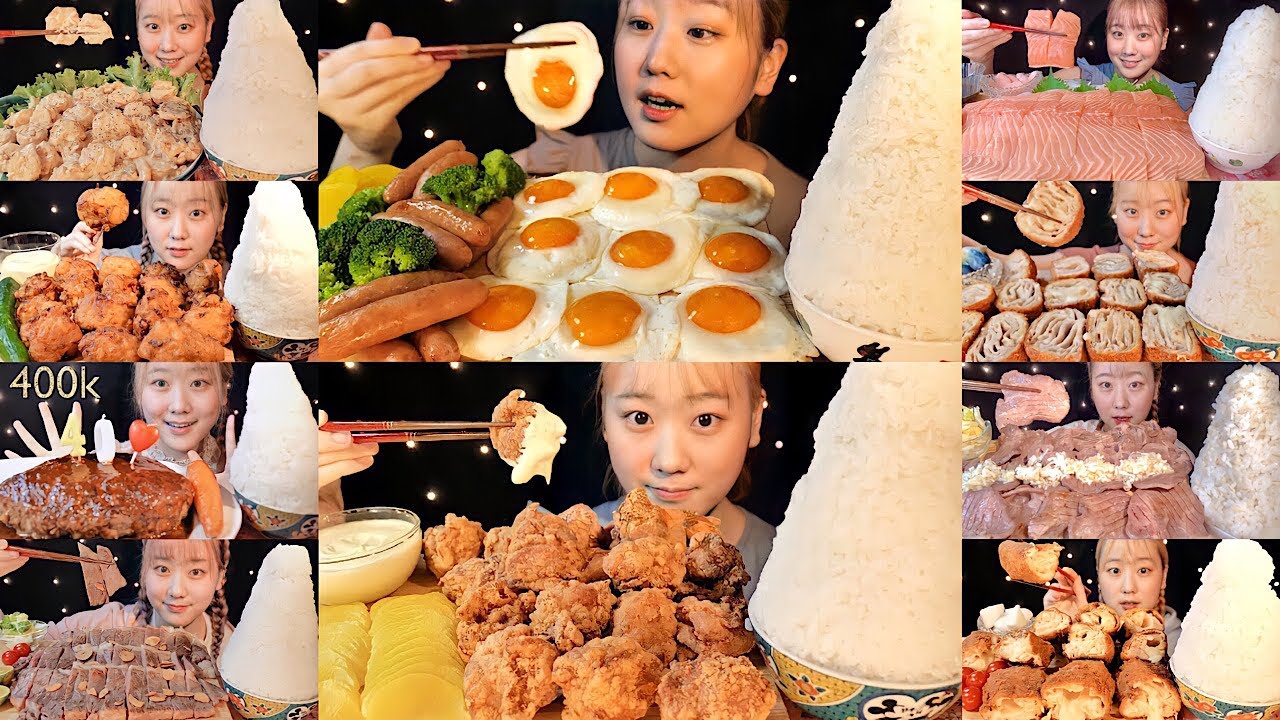 飯テロすぎる動画 ASMRリレー第5弾 ご飯編　ASMR Relay ASMR 릴레이