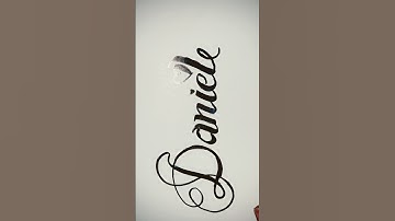 Daniel Name Calligraphy #shorts #handwriting #english #cursive #signature
