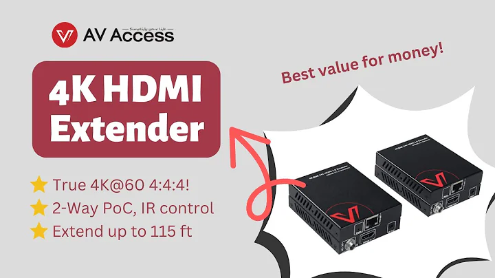Best Value for Money: 4K HDMI Extender, up to 50m/164ft, 2-Way PoC, IR Control