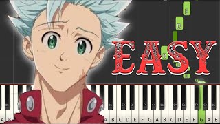 Netsujou no Spectrum - Nanatsu no Taizai OP 1 - Easy Piano Tutorial + Piano Sheets