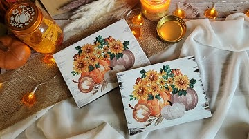 DIY Fall Wood Sign using Dollar General Napkins | Easy Fall Decor to make for your home!