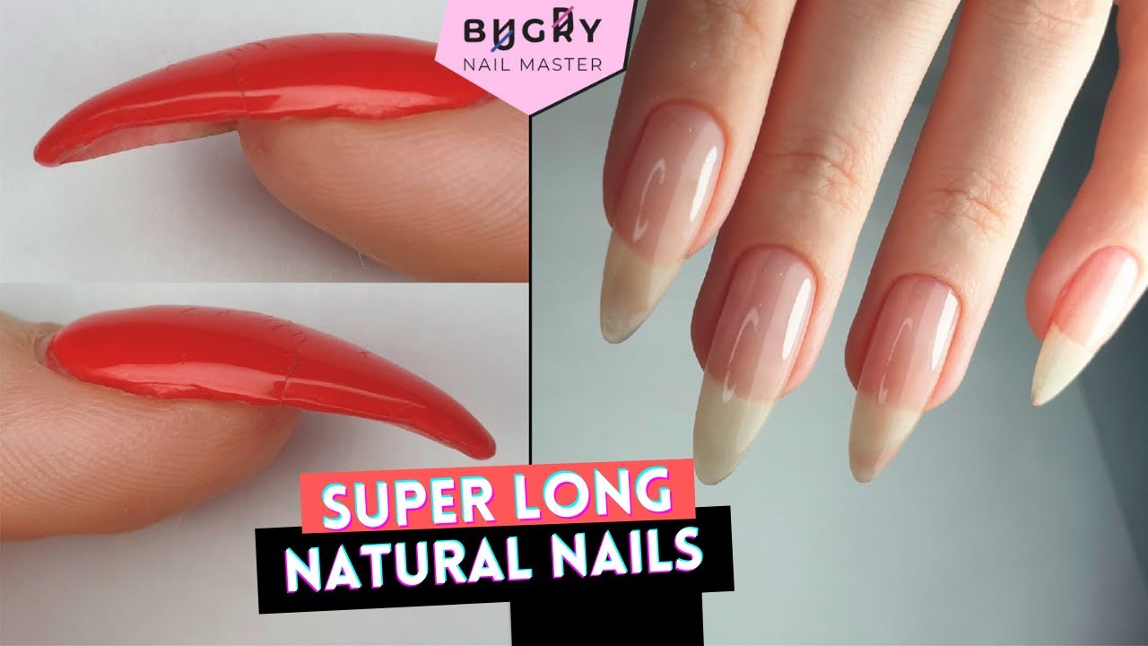 long natural nail coloration