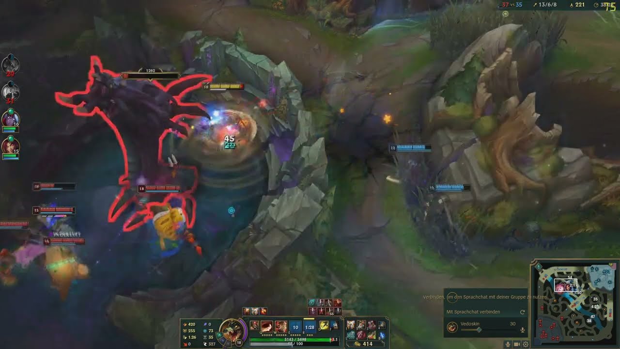 Renekton - Baron steal and Quadrakill