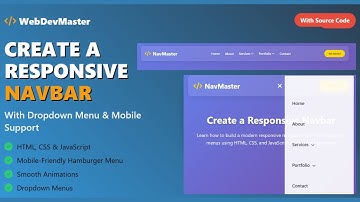 Responsive Navbar Tutorial with Dropdown Menu | HTML, CSS, JS for Beginners