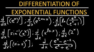 Differentiation of exponential functions - Calculus