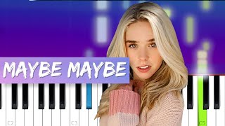 Jenna Davis - Maybe Maybe  (Piano Tutorial)