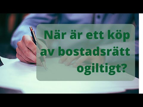 Video: Vad betyder ogiltighet i bostaden?