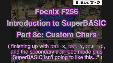 Foenix F256 SuperBASIC Part 8c - Custom chars (closing the topic with a few register tweaks)