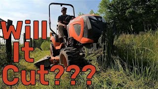 Kubota BX Mid Mount Belly Mower Torture Test  Will it mow 3 Foot Tall Fields?  Tuesday Tractor Tip