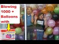 Blowing 1000 + balloons with electric balloon pump inside our house | Smayda electric balloon pump