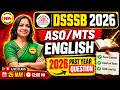 DSSSB 2026 🔥 ASO/MTS English PYQ 😱 | 2026 Past Year Questions 💯 | Vibha Mam