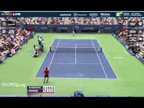 Djokovic vs. Federer in US Open 2011 semi-final - YouTube