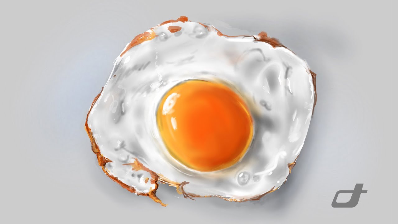 Digital Art Showcase Creating a Fried Egg Drawing on iPad with