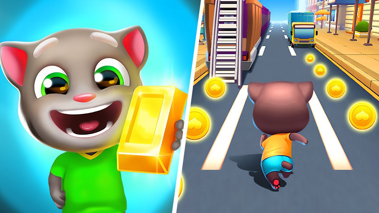 Talking Tom Gold Run VS Cat Runner Decorate Home - Tom Gold Run New Update, Talking Tom Video Game