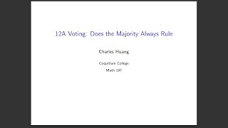 12A Voting: Does the Majority Always Rule