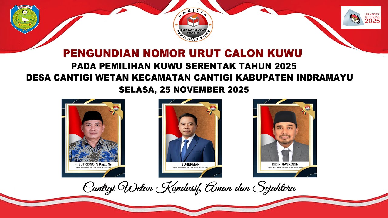 🔴LIVE.PENGUNDIAN NOMOR URUT CALON KUWU #CANTIGIWETAN - YouTube