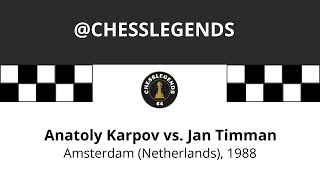 Anatoly Karpov vs Jan Timman. Amsterdam (Netherlands), 1988.