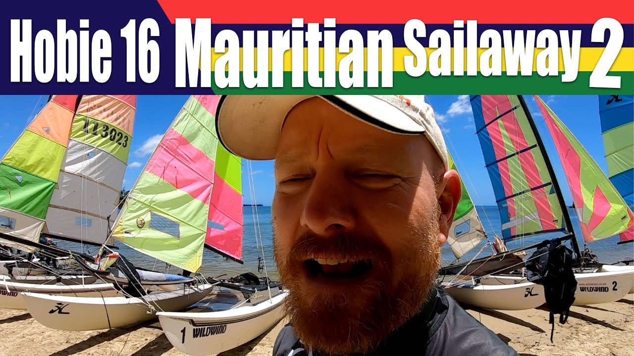 Hobie 16 with Spinnaker Sailaway to Tropical Paradise Beach