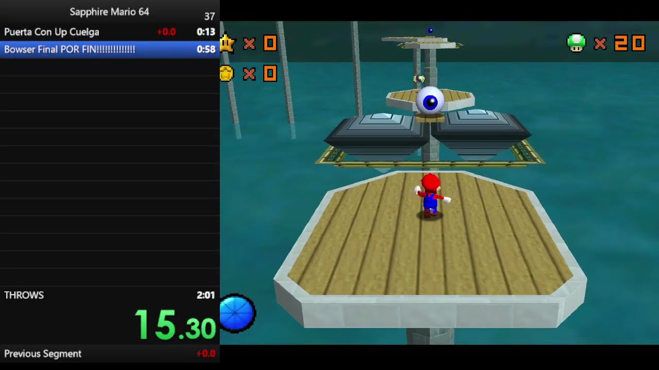 Sapphire Mario 64 Speedrun [PB] 1:44
