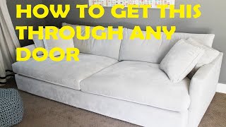 how to get a wide couch through the door