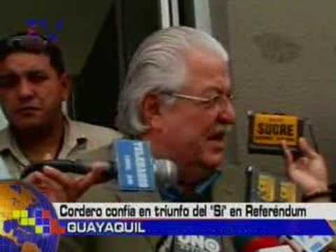 Cordero confía en triunfo del Sí en Referéndum - YouTube
