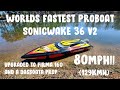 Worlds fastest proboat sonicwake 36 v2  haulin the mail  80mph 