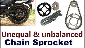 How to fix Uneven and Unequal Chain Sprocket at home. चैन की असमानता खिचाव को कैसे ठीक करे