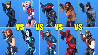 Fortnite TEAM DC vs TEAM MARVEL in Dance Battle (Captain America vs Aquaman,Black Manta vs Deadpool)