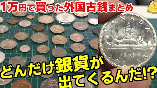 ヤフオクの外国古銭まとめを1万円で落札！開けたら次々に貴重な銀貨が出てきてヤバイ