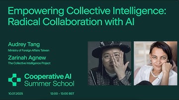 Empowering Collective Intelligence: Radical Collaboration with AI by Audrey Tang and Zarinah Agnew