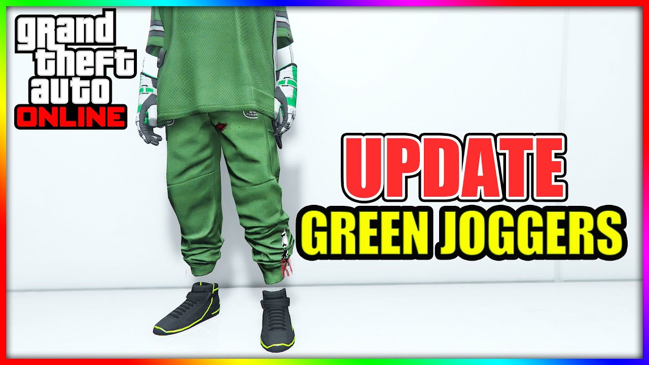 GTA 5 ONLINE EASY GREEN JOGGERS TRYHARD OUTFIT 1.67 (NO TRANSFER GLITCH) 