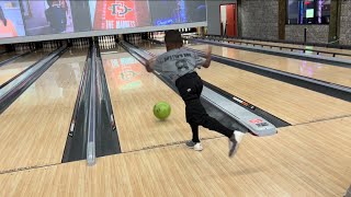 8 Year Old Goes Bowling