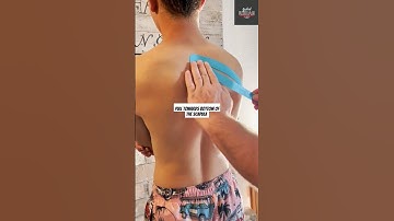 Quick and easy taping for scapula and upper back pain!! 🤯🧨#pain #back #shoulderpain #kttape