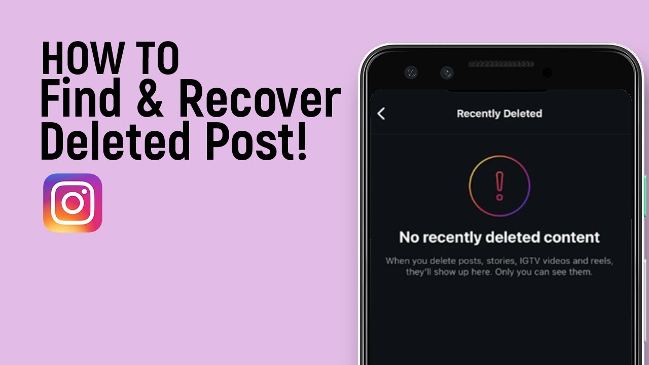 How to Find & Recover Deleted Post on Instagram [easy] - YouTube