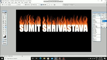 How to create fire text animation in Photoshop 7.0 in pc