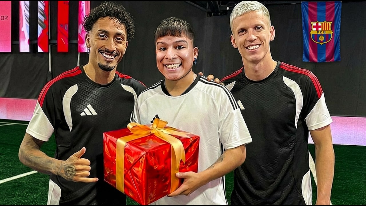 Sorprendí a Futbolistas del Barcelona con sus Regalos Soñados.. 