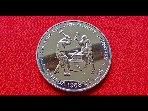 CANADA SILVER DOLLAR 1988 (Proof) - Ironworks - Канада Доллар 1988 Серебро