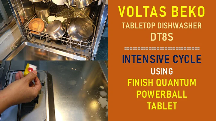 Voltas Beko Table Top Dishwasher DT8S (#4) | Intensive Cycle | FINISH Quantum Max Powerball Tablet