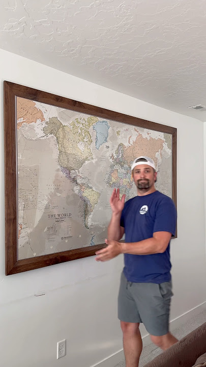 Building a large frame for this map. #pictureframe #diypictureframe #woodworking #diyframe