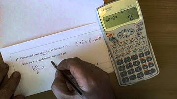 Foundation Unit 3 Nov 2010 Calculator Q21 - Sharing out in a given Ratio.wmv