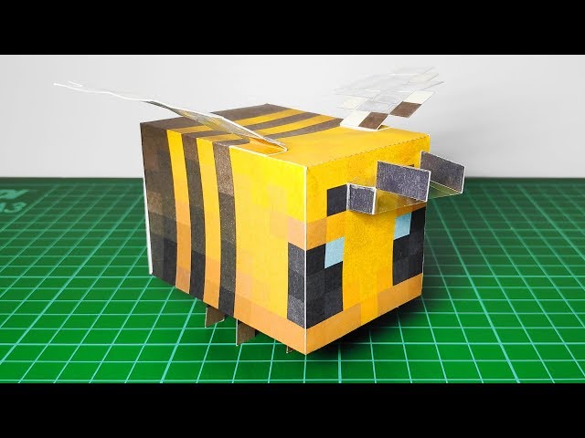 How to Make a 3D Minecraft Bee - Free Printable Papercraft in 2023