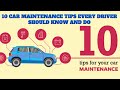 10 car maintenance tips every driver should know and do