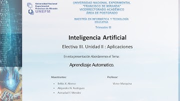 Aprendizaje Automático o machine learning