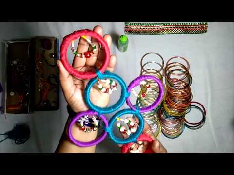 purani Chudiyo se banaye Diwali ki sajawat ka saman