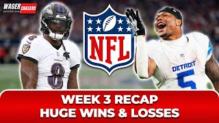 NFL Week 3 Recap | Biggest Wins, Upsets &amp; Betting Takeaways | Wager Chasers